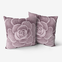 Load image into Gallery viewer, Light Pink Succulent Throw Pillow