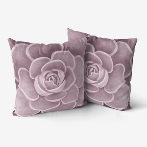 Light Pink Succulent Throw Pillow