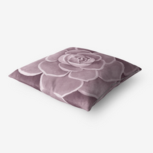 Load image into Gallery viewer, Light Pink Succulent Throw Pillow