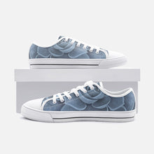 Load image into Gallery viewer, Blue Succulent Low Top Canvas Shoes