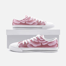 Load image into Gallery viewer, Pink Rose Low Top Canvas Shoes