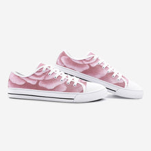Load image into Gallery viewer, Pink Rose Low Top Canvas Shoes