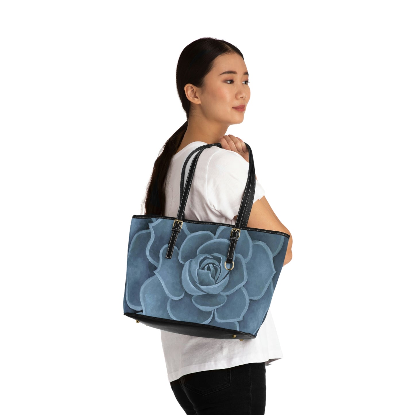 Blue Succulent Handbag