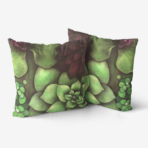 Succulent Garden Throw Pillow