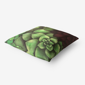 Succulent Garden Throw Pillow