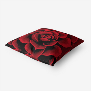 Scarlet Succulent Throw Pillow