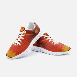 Red Hibiscus Athletic Sneakers