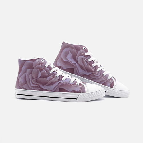 Plum Rose High Top Canvas Shoes
