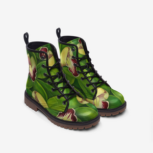 Lime Orchid Combat Boots