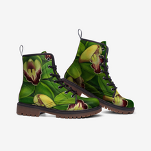Load image into Gallery viewer, Lime Orchid Combat Boots