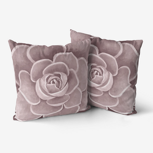 Blush Succulent Throw Pillow