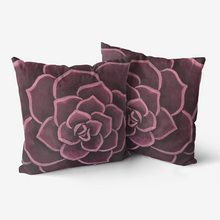 Load image into Gallery viewer, Crimson Succulent Throw Pillow