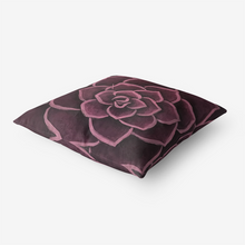 Load image into Gallery viewer, Crimson Succulent Throw Pillow