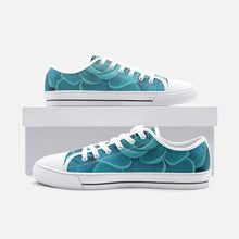 Load image into Gallery viewer, Teal Succulent Low Top Canvas Shoes