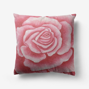 Coral Rose Throw Pillow