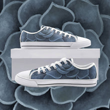 Load image into Gallery viewer, Blue Succulent Low Top Canvas Shoes