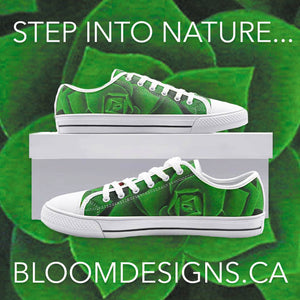 Emerald Succulent Low Top Canvas Shoes