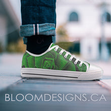 Load image into Gallery viewer, Emerald Succulent Low Top Canvas Shoes