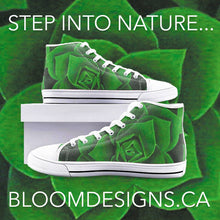 Load image into Gallery viewer, Emerald Succulent High Top Canvas Shoes