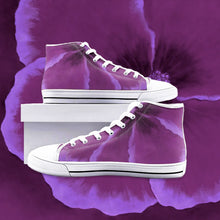 Load image into Gallery viewer, Fuchsia Hibiscus High Top Canvas Shoes