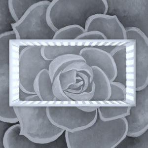 Light Grey Succulent Crib Sheets