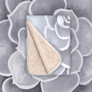 Light Grey Succulent Infant Sherpa Blanket
