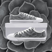Load image into Gallery viewer, Grey Succulent Low Top Canvas Shoes