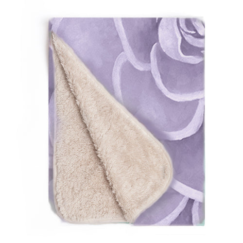 Lilac Succulent Infant Sherpa Blanket