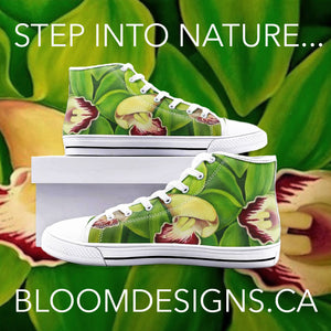 Lime Orchid High Top Canvas Shoes
