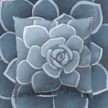 Load image into Gallery viewer, Dusty Blue Succulent Throw Pillow