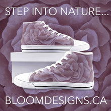 Load image into Gallery viewer, Plum Rose High Top Canvas Shoes