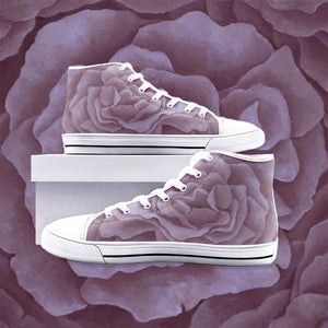 Plum Rose High Top Canvas Shoes