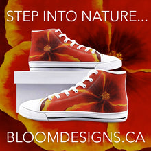 Load image into Gallery viewer, Red Hibiscus High Top Canvas Shoes