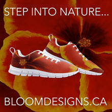 Load image into Gallery viewer, Red Hibiscus Athletic Sneakers
