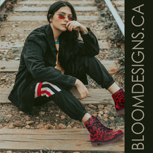 Load image into Gallery viewer, Scarlet Succulent Combat Boots