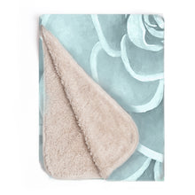 Load image into Gallery viewer, Seafoam Succulent Infant Sherpa Blanket