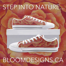 Load image into Gallery viewer, Tangerine Rose Low Top Canvas Shoes