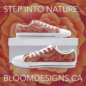 Tangerine Rose Low Top Canvas Shoes