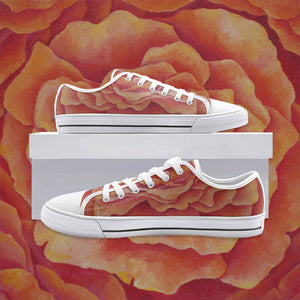 Tangerine Rose Low Top Canvas Shoes