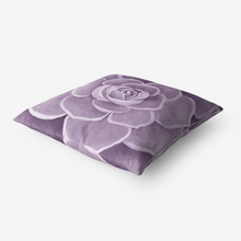 Load image into Gallery viewer, Lilac Succulent Throw Pillow