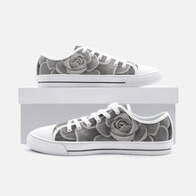 Load image into Gallery viewer, Grey Succulent Low Top Canvas Shoes