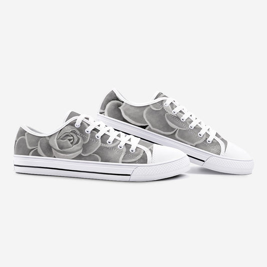 Grey Succulent Low-top Sneakers