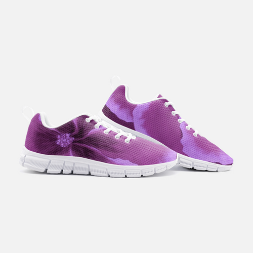 Fuchsia Hibiscus Athletic Sneakers