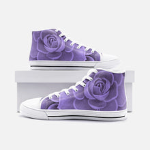 Load image into Gallery viewer, Purple Succulent High Top Canvas Shoes