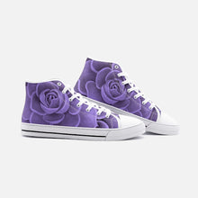 Load image into Gallery viewer, Purple Succulent High Top Canvas Shoes