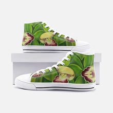 Load image into Gallery viewer, Lime Orchid High Top Canvas Shoes
