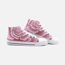 Load image into Gallery viewer, Pink Rose High Top Canvas Shoes