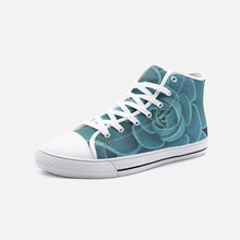 Load image into Gallery viewer, Teal Succulent  High Top Canvas Shoes
