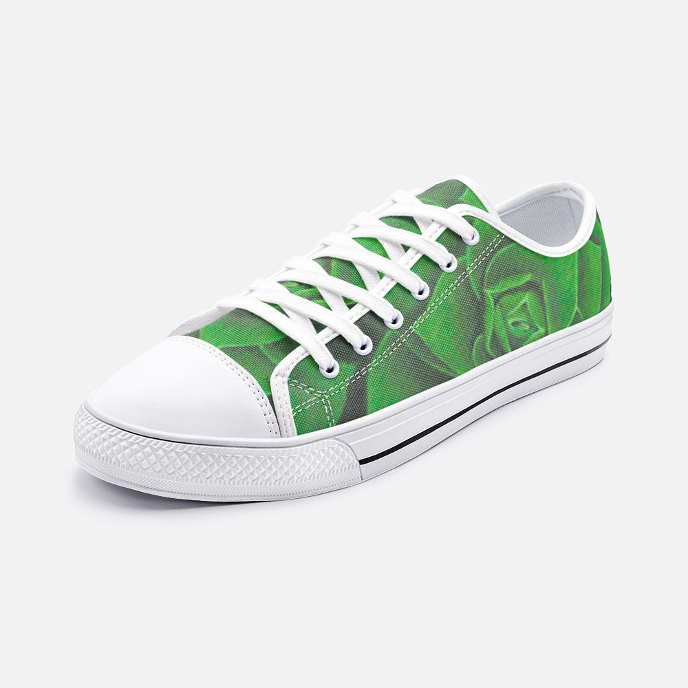 Emerald Succulent Low Top Canvas Shoes