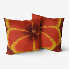 Load image into Gallery viewer, Red Hibiscus Throw Pillow